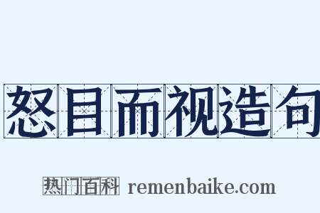 怒目而视造句是什么意思的图片